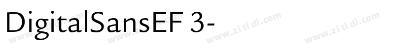 DigitalSansEF 3字体转换